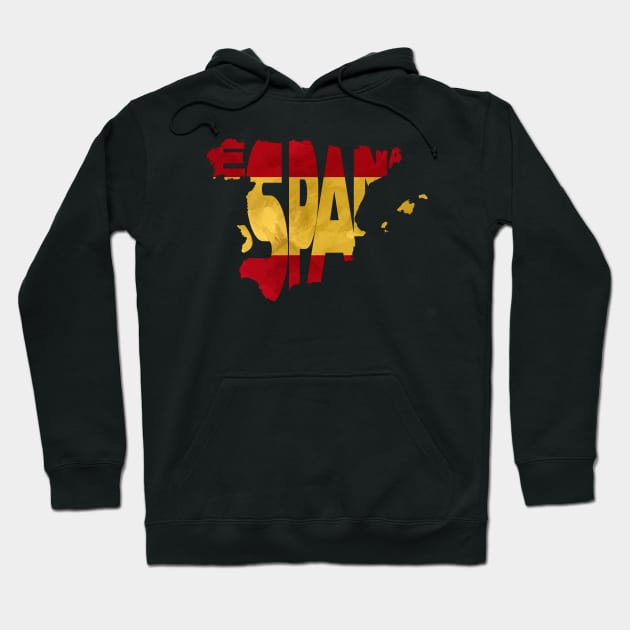 Spain Typo Map Hoodie by inspirowl